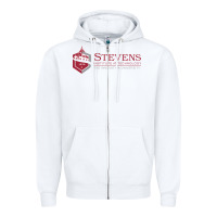 White Stevens Institute of Technology Zipper Hoodie - linhVisuals