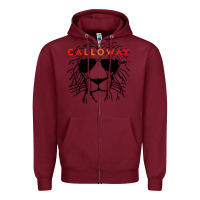 Burgundy clay calloway sketch Zipper Hoodie - linhVisuals