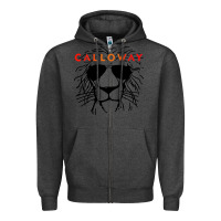 Charcoal Heather clay calloway sketch Zipper Hoodie - linhVisuals