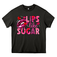 Asphalt Lips like sugar Valentine's Day Heavy Core Tee - HowdyJamesFarm