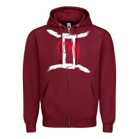 Burgundy zodiac series gemini classic Zipper Hoodie - linhVisuals