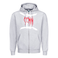 Heather Grey zodiac series gemini classic Zipper Hoodie - linhVisuals