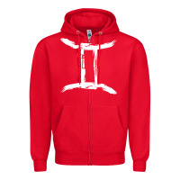 Red zodiac series gemini classic Zipper Hoodie - linhVisuals