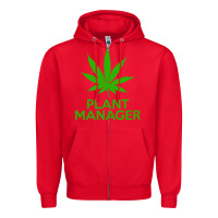 Red plant manager weed pot cannabis flippin sweet gear transparent copy Zipper Hoodie - linhVisuals