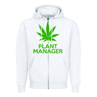 White plant manager weed pot cannabis flippin sweet gear transparent copy Zipper Hoodie - linhVisuals