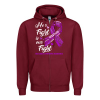 Burgundy hodgkins lymphoma awareness t  shirt hodgkin's lymphoma awareness her Zipper Hoodie - linhVisuals