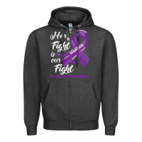 Charcoal Heather hodgkins lymphoma awareness t  shirt hodgkin's lymphoma awareness her Zipper Hoodie - linhVisuals