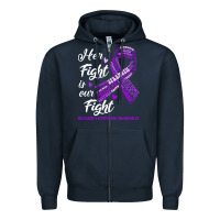 Navy hodgkins lymphoma awareness t  shirt hodgkin's lymphoma awareness her Zipper Hoodie - linhVisuals
