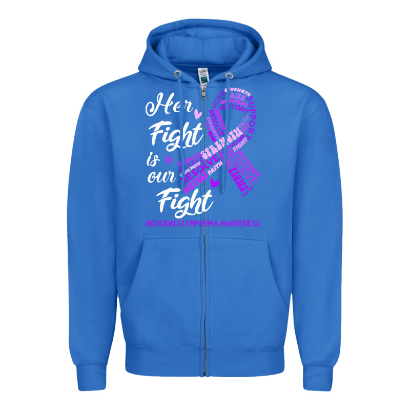Hodgkins Lymphoma Awareness T  Shirt Hodgkin's Lymphoma Awareness Her Zipper Hoodie by linhVisuals | Teevron