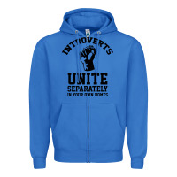 True Royal introverts unite Zipper Hoodie - linhVisuals