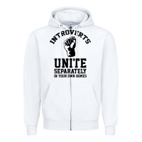 Introverts Unite Zipper Hoodie | Teevron