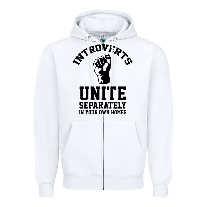 Introverts Unite Zipper Hoodie by linhVisuals | Teevron