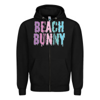 Black beach bunny Zipper Hoodie - linhVisuals
