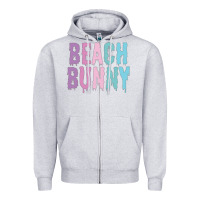 Heather Grey beach bunny Zipper Hoodie - linhVisuals