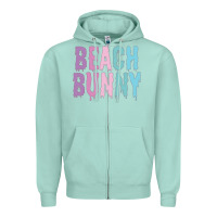 Seafoam beach bunny Zipper Hoodie - linhVisuals