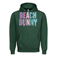 Sports Green beach bunny Zipper Hoodie - linhVisuals