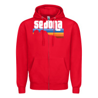 Red cute retro i love sedona arizona desert sunset az t shirt Zipper Hoodie - linhVisuals