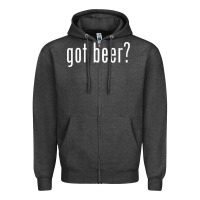 Charcoal Heather beer Zipper Hoodie - linhVisuals