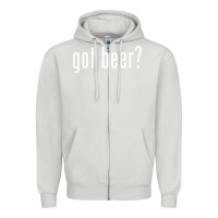 Dove Grey beer Zipper Hoodie - linhVisuals