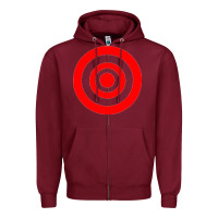 Burgundy bullseye target Zipper Hoodie - linhVisuals