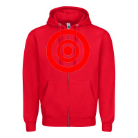 Red bullseye target Zipper Hoodie - linhVisuals