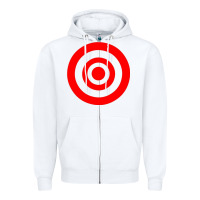 White bullseye target Zipper Hoodie - linhVisuals