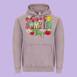 Sweet Summer Time Vintage Hoodie Designed By Cowhidedigitalart