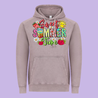 Sweet Summer Time Vintage Hoodie Designed By Cowhidedigitalart