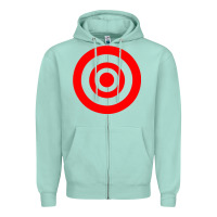 Seafoam bullseye target Zipper Hoodie - linhVisuals