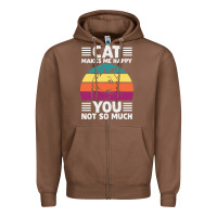 Chestnut Funny Cat Lover Sarcastic Cat Memes Zipper Hoodie - linhVisuals