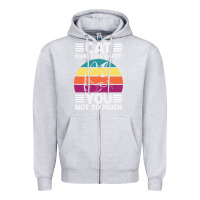 Heather Grey Funny Cat Lover Sarcastic Cat Memes Zipper Hoodie - linhVisuals