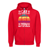 Funny Cat Lover Sarcastic Cat Memes Zipper Hoodie | Teevron