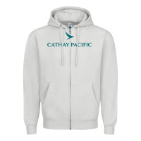Dove Grey cathay pacific essential Zipper Hoodie - linhVisuals