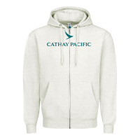 Oatmeal Heather cathay pacific essential Zipper Hoodie - linhVisuals