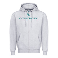 Heather Grey cathay pacific essential Zipper Hoodie - linhVisuals