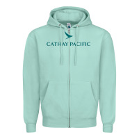 Seafoam cathay pacific essential Zipper Hoodie - linhVisuals