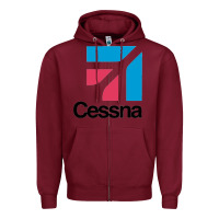 Burgundy cessnas Zipper Hoodie - linhVisuals
