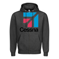 Charcoal Heather cessnas Zipper Hoodie - linhVisuals