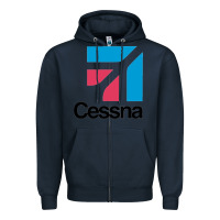 Navy cessnas Zipper Hoodie - linhVisuals