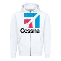 White cessnas Zipper Hoodie - linhVisuals