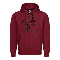 Burgundy christopher hitchens essential Zipper Hoodie - linhVisuals