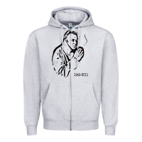 Heather Grey christopher hitchens essential Zipper Hoodie - linhVisuals