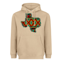 Mushroom Texas Map With Aztec Background Heavyweight Hoodie - JahusDesignShop