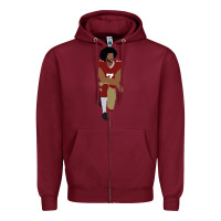 Burgundy colin kaepernick kneeling classic Zipper Hoodie - linhVisuals