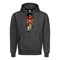 Charcoal Heather colin kaepernick kneeling classic Zipper Hoodie - linhVisuals