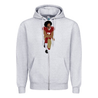 Heather Grey colin kaepernick kneeling classic Zipper Hoodie - linhVisuals