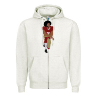 Oatmeal Heather colin kaepernick kneeling classic Zipper Hoodie - linhVisuals