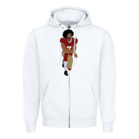 White colin kaepernick kneeling classic Zipper Hoodie - linhVisuals