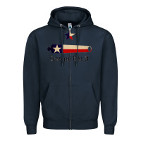 Navy come and take it   texas flag essential Zipper Hoodie - linhVisuals