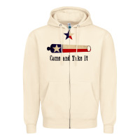 Sandshell come and take it   texas flag essential Zipper Hoodie - linhVisuals